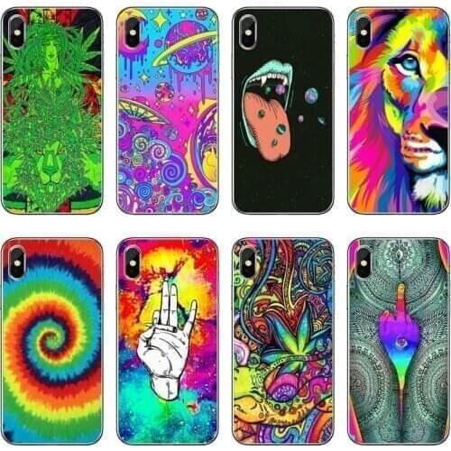 Silicone Case For iPhone 12 11 Pro Max XS Max XR X 8 7 Plus 6 6S Plus 5 5S SE 2020 Cover Psychedelic Trippy Case Coque