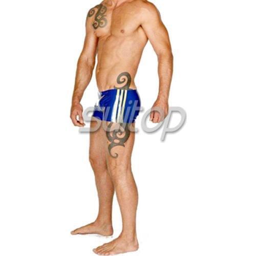 Suitop nature latex under short pants latex mens lingerie