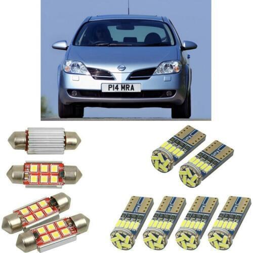 Superbright Interior led Car lights For Nissan primera hatchback sedan p12 bulbs for cars dome map light 4pc