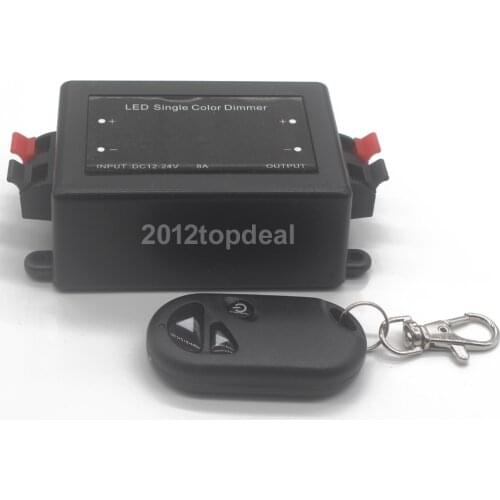 DC12V - 24V 8A LED Single Color Dimmer With RF Remote Controller Brightness Control For LED Spot lamp Recessed Strip light
