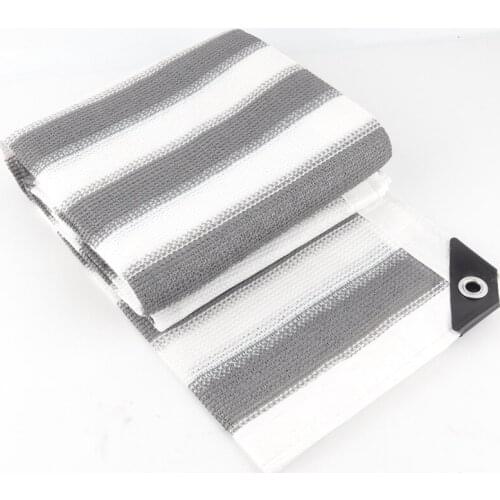Thicken Grey White Stripe Sun Shade Net Outdoor Sunshade Net Balcony Safety Fence Privace Net Succulent Plant Cover Shade Cloth