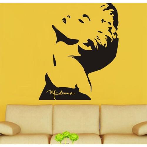 MADONNA Vinyl Wall art sticker Sexy Beauty decal mural Girl Bedroom Wallpaper Wall Sticker Home Decor Removable PVC 2 Sizes