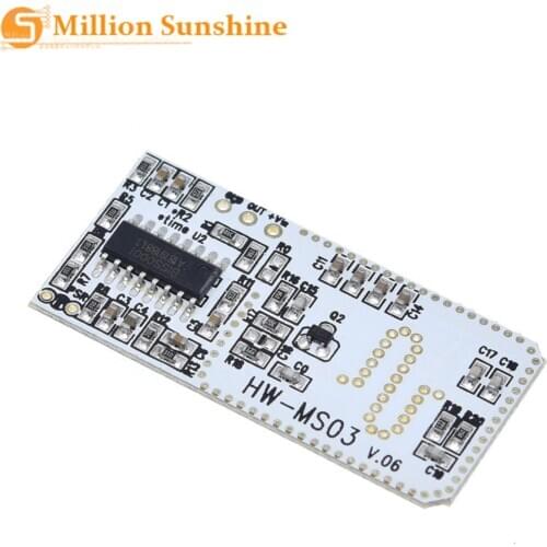 High Performance Motion Sensor Module Radar Motion Sensor HW-MS03 2.4GHz to 5.8GHz Microwave Radar Sensor Module for ArduinoEC36