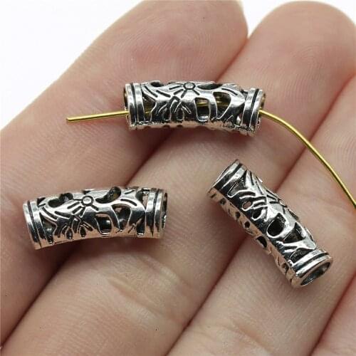 WYSIWYG 5pcs 20x8x6mm Alloy Curved Spacer Beads Spacer Beads For Jewelry Making