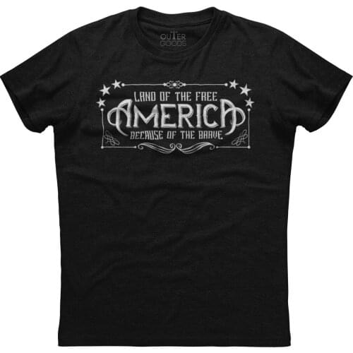 Land of The Free. America Patriotic Phrase T-Shirt. Summer Cotton O-Neck Short Sleeve Mens T Shirt New S-3XL