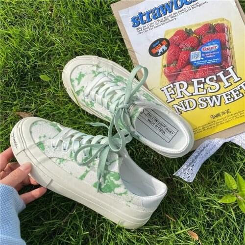 Womens Fashion Leads The Trend Mesh Vulcanized Shoe Mesh Round Muffin Bottom Lace Rubber Low Heel Sneakers Flats Shoes