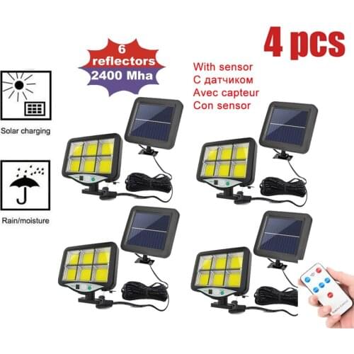 4pcs seperable solar porch light Garden Solar lamps Powered LED Outdoor Decorative Waterproof Garden street security lighting re