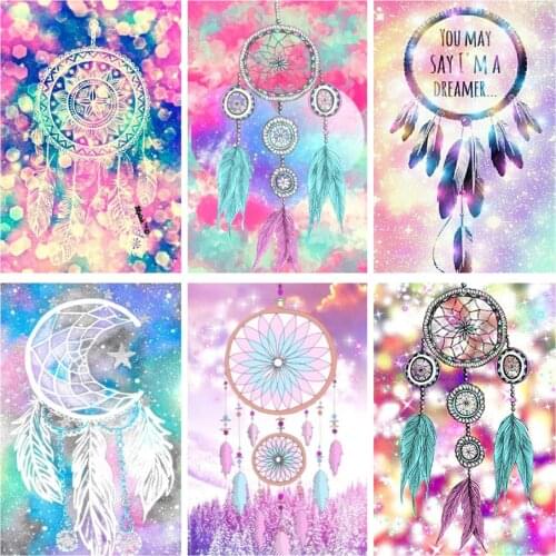 5D Dream Catcher Ringtone Figure Diamond Mosaic Square/Round Diamond Embroidery Handmade Cross Stitch Home Craft Decoration Gift