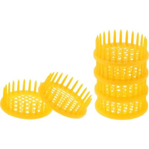 6PCS Plastic Round Needle Queen Bee Cage Beekeeping Rearing Tool Supplies