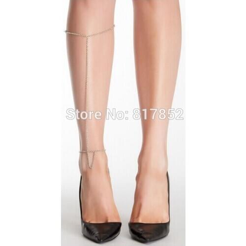 FREE SHIPPING New Style L65 Women Fashion Silver Chains Leg Chains Jewelry 2 Colors
