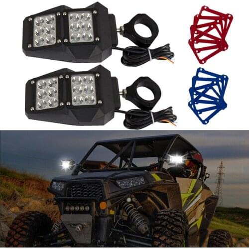 1.5"-2" UTV Rear View Side Mirrors w/ LED Light For polaris rzr 1000 800 900 xp ranger for can am for Yamaha for Honda