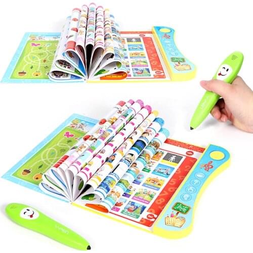 Kids Early Learning Sound Book Children English Letters Words Colors Animals Electronic Book with Pen Voice Reading Book