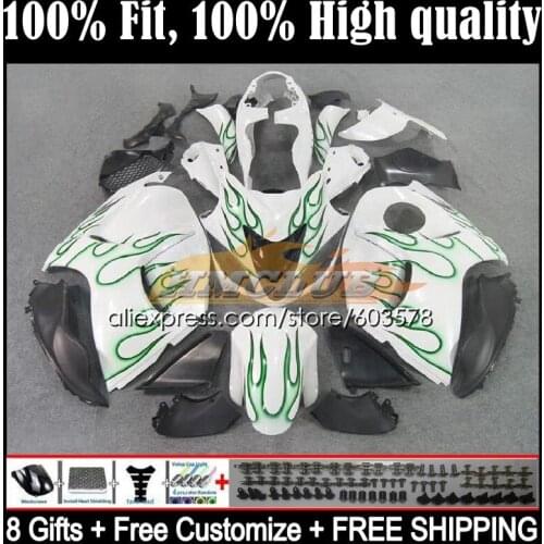 Injection For SUZUKI Hayabusa GSX-R1300 08 09 10 11 12 13 21CL.26 GSXR1300 CC 2014 2015 2016 2017 2018 2019 Fairing Green flames