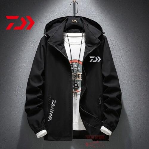 2021 Daiwa Summer Thin Windbreaker Fishing Clothes Casual Anti-sweat Breathable Quick Dry Fishing Jacket Hiking Camping Clothing