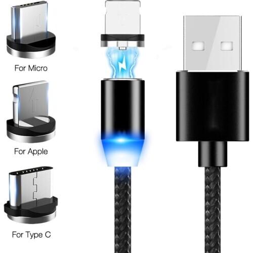 Magnetic USB Cable Fast Charging For Iphone TYPE-C Micro USB Android IOS Data line for Xiaomi Redmi Samsung Cord Magnet Plug