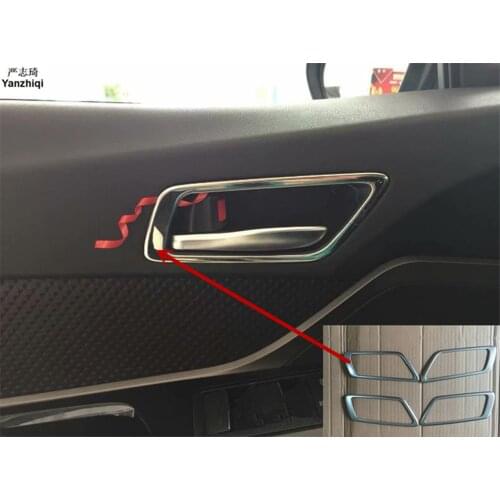 Stainless steel 4pcs/lot Car Interior Door Handle Trim Inner Cover For Toyota C-HR CHR 2016 2017 2018 Car Accessories Styling