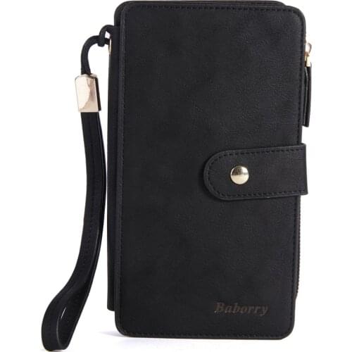 New Design Wallets Mens Wallet Leather Genuine Money Bag Dollar Card Holder Purses For Men Long Slim Purse With Phone Bag