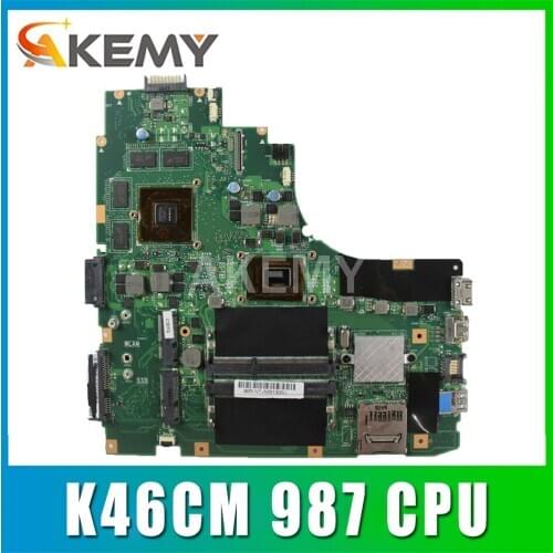 Original for ASUS K46CM REV2.0 With 987 CPU motherboard 60-NTJMB1101-C03 1G HM76 Chipset GT635M 2GB DDR3 work perfect