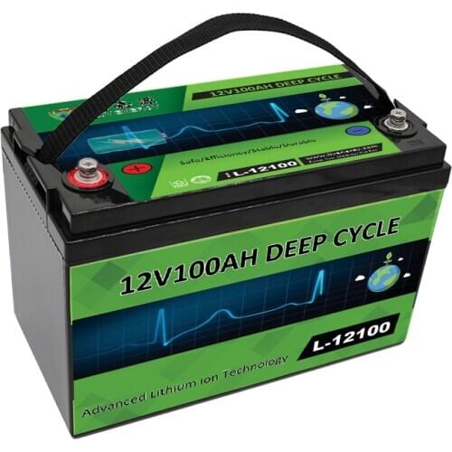 Rechargeable 12V 100Ah lithium Iron Phosphate battery pack LiFePO4 Battery ABS Case solar energy storage