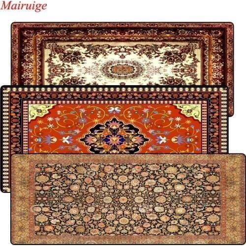 Mairuige Persian Carpet Large Gaming Mouse Pad Locking Edge Keyboard Mouse Mat Gaming Grande Mousepad for CS GO LOL Dota Game