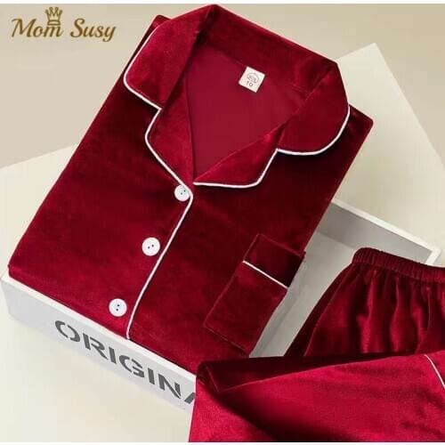 Baby Boy Girl Pleuche Pajamas Sets 2PCS Winter Spring Autumn Kid Sleeping Pajamas Child Warm Sleepwear Home Suit 2-14Y