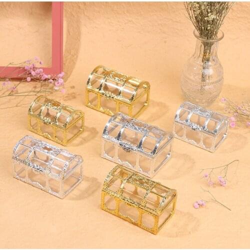 1 x Plastic Money Container Storage Box Transparent Pirate Anime For Children Pirate Crystal Gem Treasure Box Figures