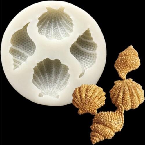 Conch Shellfish Silicone Mold Sugarcraft Chocolate Cupcake Baking Mold Fondant Cake Decorating Tools