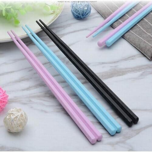 Brand New 1000 pair sushi chopsticks Reusable Japanese Non-Slip chop sticks glass fiber black blue pink chopstick