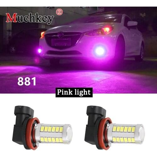 2pcs H27 880 881 H27W/2 H27W2 LED 1000LM Still Bright Flash Fog Bulbs Driving DRL Light len Fog Lamp Bulb Headlight 6000K