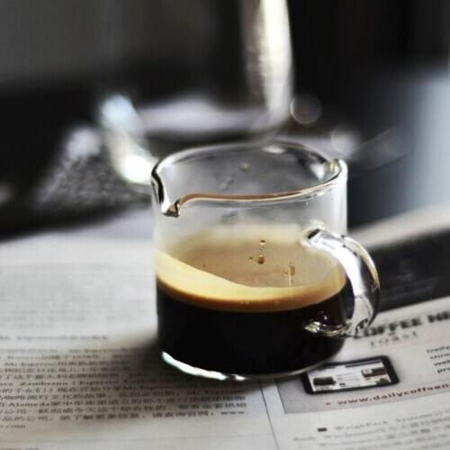 High Temperature Resistant Glass Milk Sharing Cup Double Mouth Milk Jugs Glass Milk Cup Espresso Mug Juice Coffee Mugs