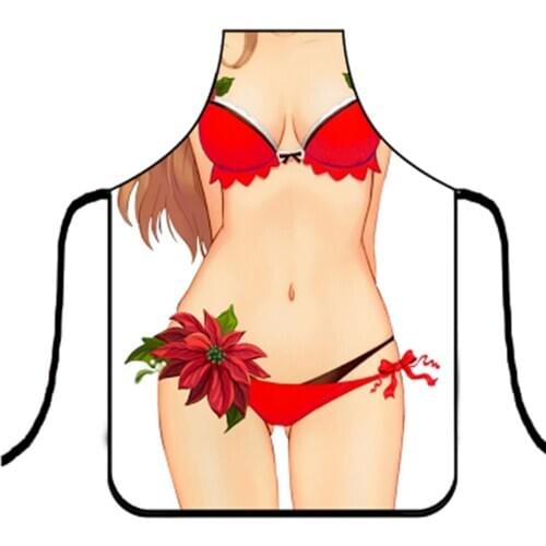 Funny 3D Cartoon Kitchen Waterproof Apron Digital Printed Sexy Women Aprons Bibs BBQ Barbecue Cooking Pinafore Avental Uniform