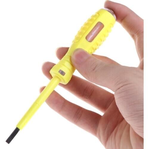 100-500V Voltage Detector Slotted Screwdriver Electric Tester Test Pen LED Light