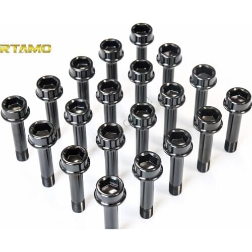 20pcsTitanium Alloy Car Wheel Lug Cone Seat M14X1.5PX29mm T80 Torx Head Wheel Nuts Screws Fit for Lamborg /Mclaren Class10.9