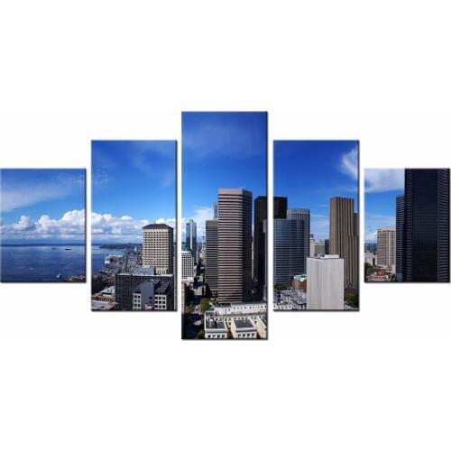 5 Panel Beautiful city view Wall Pictures for Living Room Picture Print Painting On Canvas Wall Art Home Decor/XC-City-74