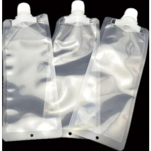 50pcs 200ml Jelly Juice Liquid Clear Plastic Spout Pack Bag Drinking Milk Shampoo Storage PE Poly Spout Pack Pouch