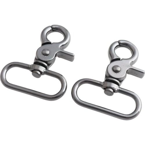 6pcs Swivel Trigger Clips Snap Hook 30mm(1.2inch) Gun black Spring Keychain Satchel for Bag Belt Strap Clasp Handmade Craft DIY