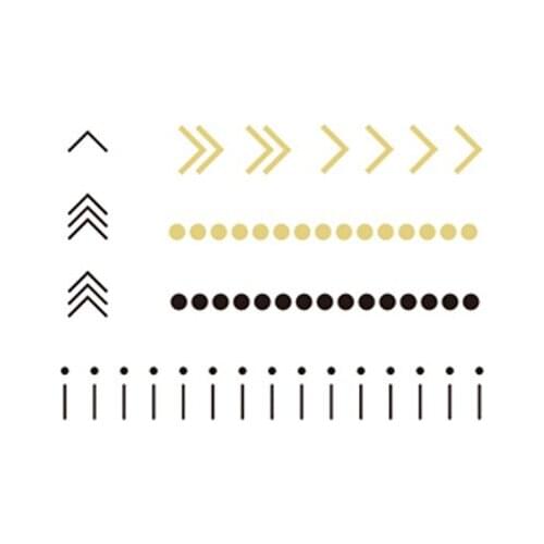 60MM×80MM waterproof tattoo stickers, dots and lines, color, literature and art, ethnic creative gifts