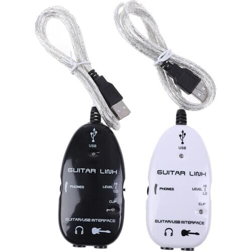 Electric Guitar Interface Link Audio USB Cable Adapter Audio Effects Regulator For Windows XP Recording Guitar Accessories