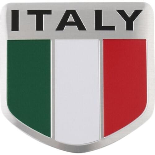 Italy Flag Car-styling accessories Emblem stickers For Decal 3D Aluminum Italy car Sticker