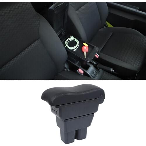 Car Console Center Armrest Box Assembly for Suzuki Jimny 2019 2020 2021 JB43 JB64 JB74 Interior Accessory with 3 USB Charge Port