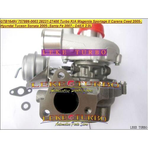 Free Ship GTB1649V 757886 757886-5007S 28231-27480 Turbo Turbocharger For HYUNDAI Santa Fe 2007- KIA Carens Ceed D4EA D4ED 2.0L