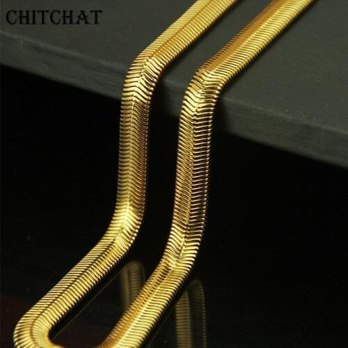 8mm Snake Chain Necklace For Men 76cm Fashion Gold Color Long Chain Necklaces Hip hop Jewelry Wholesale ketting