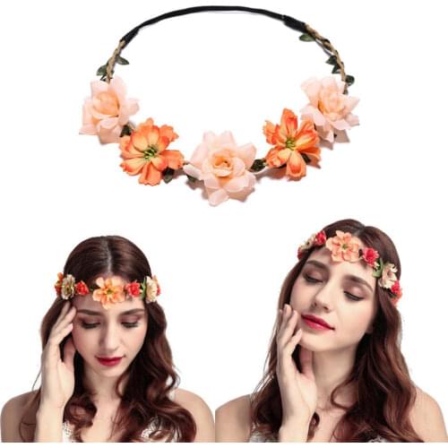Floral Crown Fashion Flower Headband for Beatuiful Girls Crown Hair Accessories Party Stylish Simulation Decoration Holiday