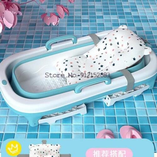 Babys Bath Tub Babys Swimming Thickened Large Sitting Reclining Childrens Household Folding Bath Tub