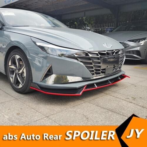For Elantra Body kit spoiler 2021-2022 For Hyundai Elantra A ABS Rear lip rear spoiler front Bumper Diffuser Bumpers Protector