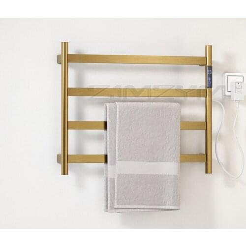 304 Stainless Steel Electric Towel Rack Carbon Fiber Heat Rack Towel Bathroom Towel Warmer+Timing/Temperature Control Function