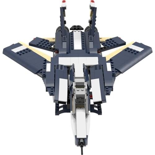 F-14 Fighter Annihilator Aviator Building Blocks City Transportation High-Tech Model Educational Bricks Toys MOC Kids Boys Gifts