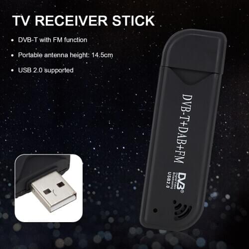 FM USB 2.0 Stick DVB-T DAB Video Broadcasting Tuner Digital TV Antenna Receiver for Household TV Watching Accessories