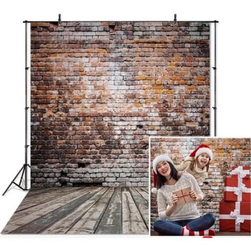 HUAYI Photography Backdrop Grunge Brick Wall Photo Background Christmas Holiday Family Studio Newborns Photobooth BackdropD-3489