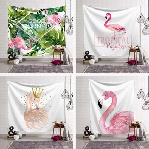 Flamingo Tapestry Pink Girl Heart Bedroom Decoration Fabric Wall Background Background Fabric Home Furnishing Drop Shipping